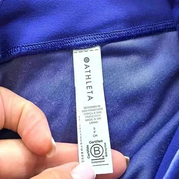 Athleta Purple Velvet High Waisted Yoga Athletic Leggings Size S - Picture 9 of 14